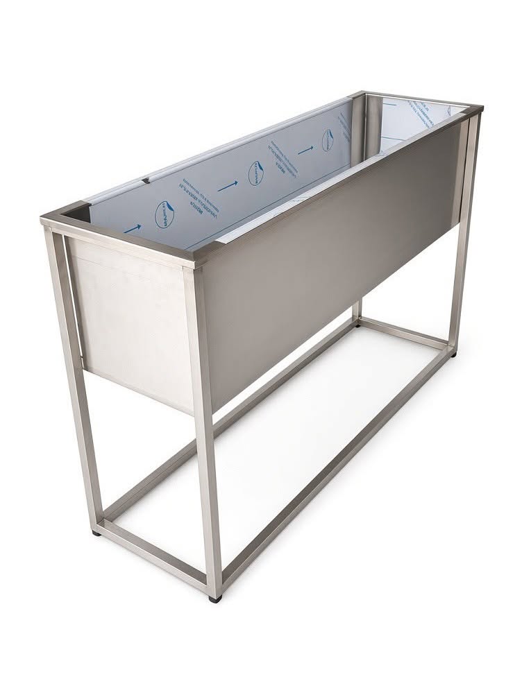 Vasca lavaggio bici inox